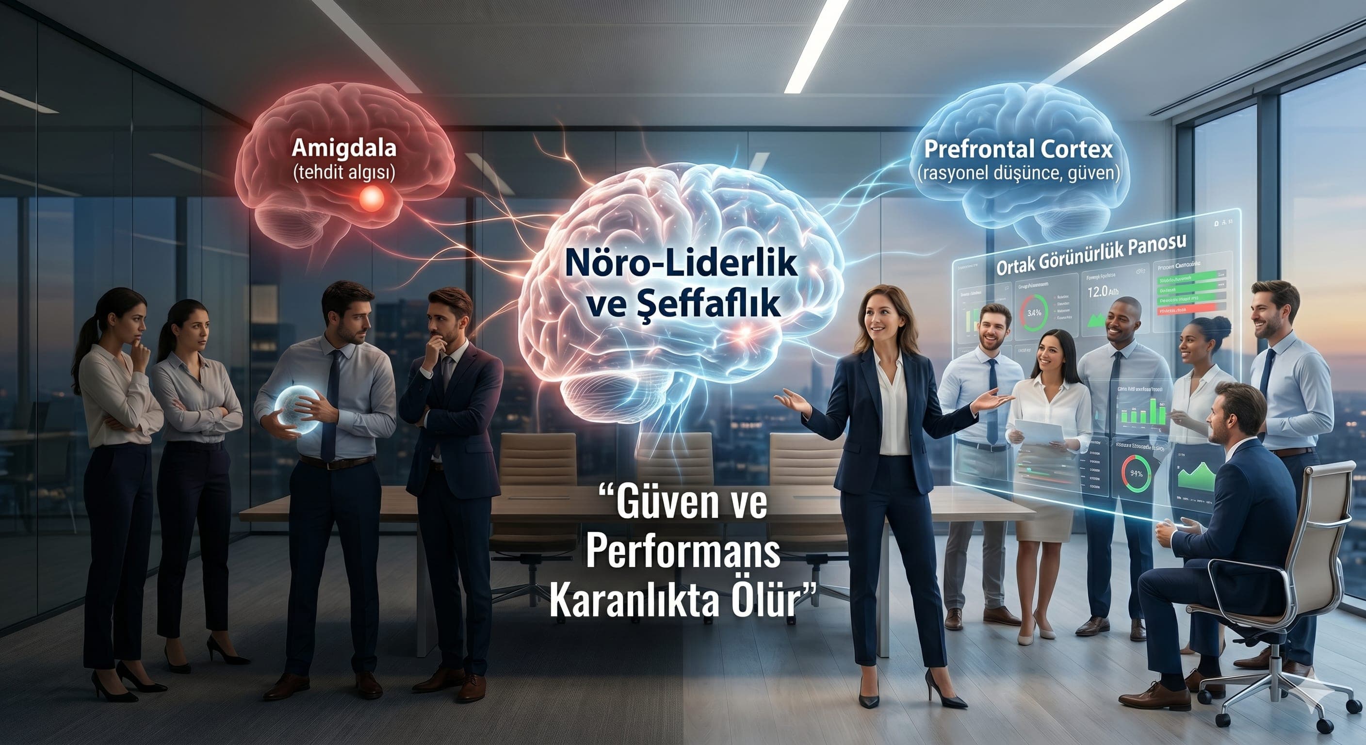 Nöro-liderlik: Bilgi akışı, güven ve şeffaflığa dayalı toplu performansın nörobiyolojik temelleri